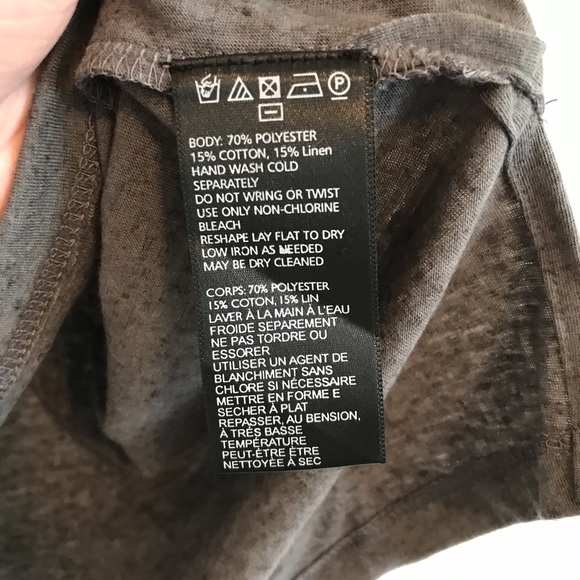 Ecote | Gray Beaded Pom Pom Boho Short Sleeve Tee - Picture 5 of 6